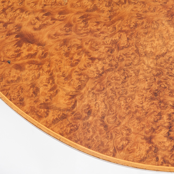 Mahogany and Ambiona burl Table